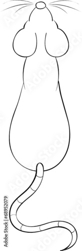 sitzende Maus Ausmalbild