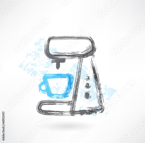 coffee maker grunge icon