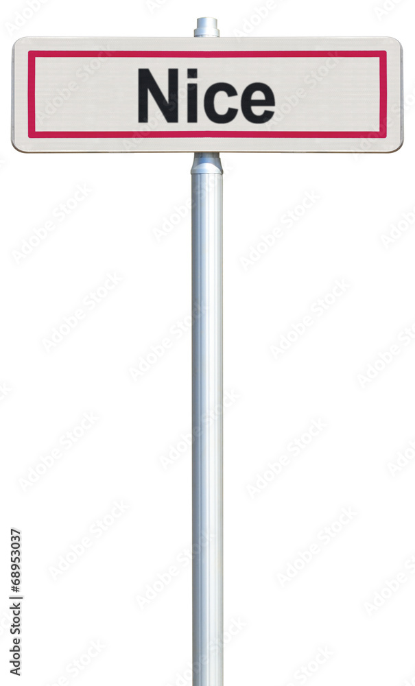 Nice, panneau entrée de ville