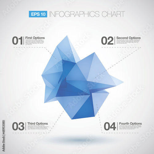 Modern low poly style infographics .