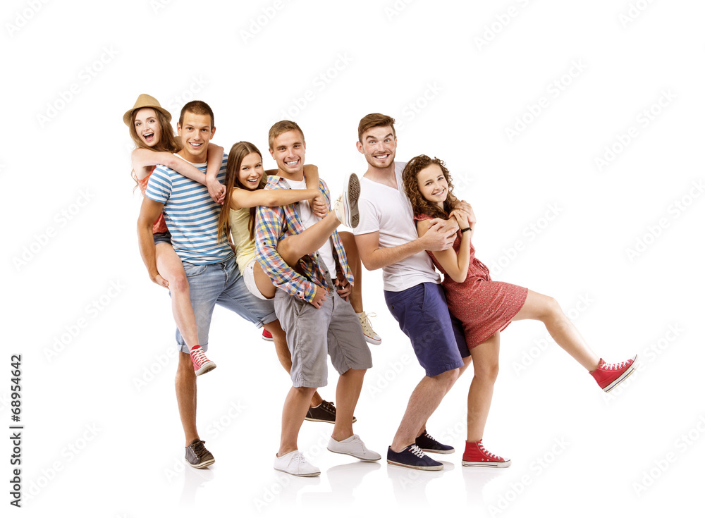 Group of happy students Group of happy students