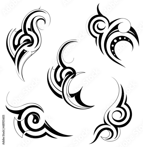 Tribal tattoo set