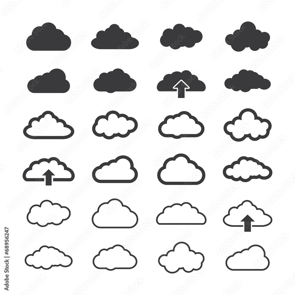 set of clouds set of clouds