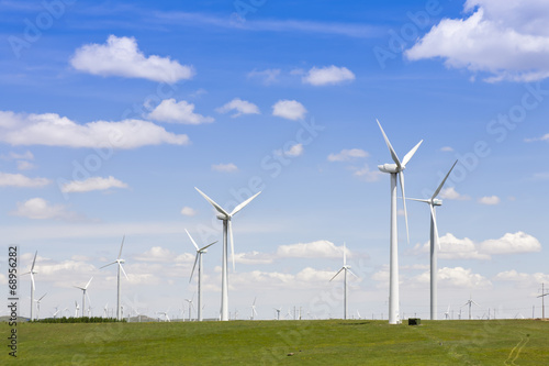 Environmental energy by wind turbines