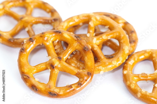 Close - up Baked bread pretzel snack