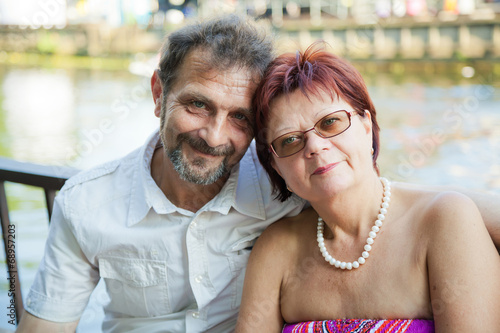 smiling mature couple