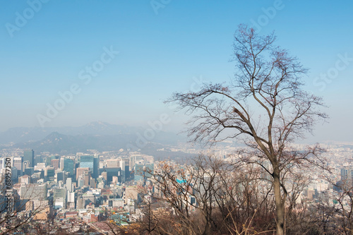 Seoul city in winter season