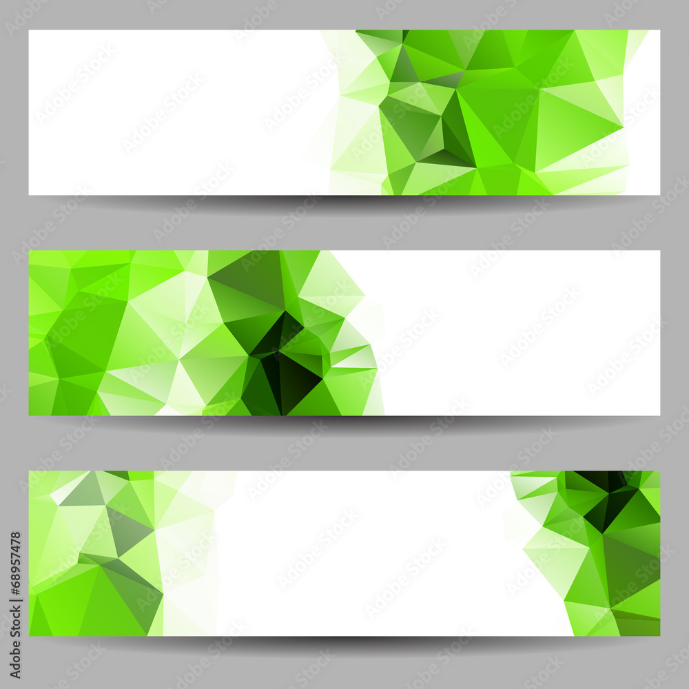 Set of banners with abstract triangles Set of banners with abstract triangles