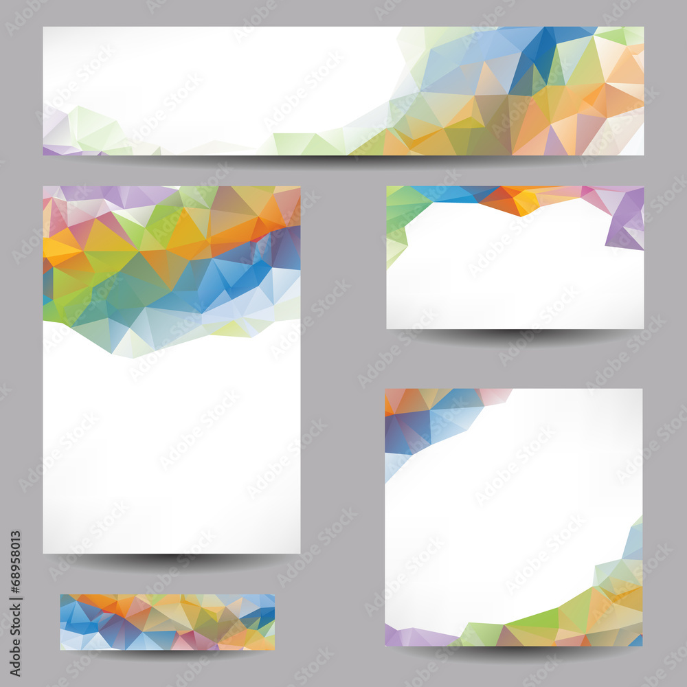Fototapeta premium Backgrounds with abstract triangles