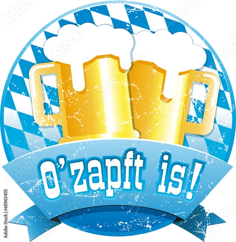 Button Ozapft is blau zerkratzt
