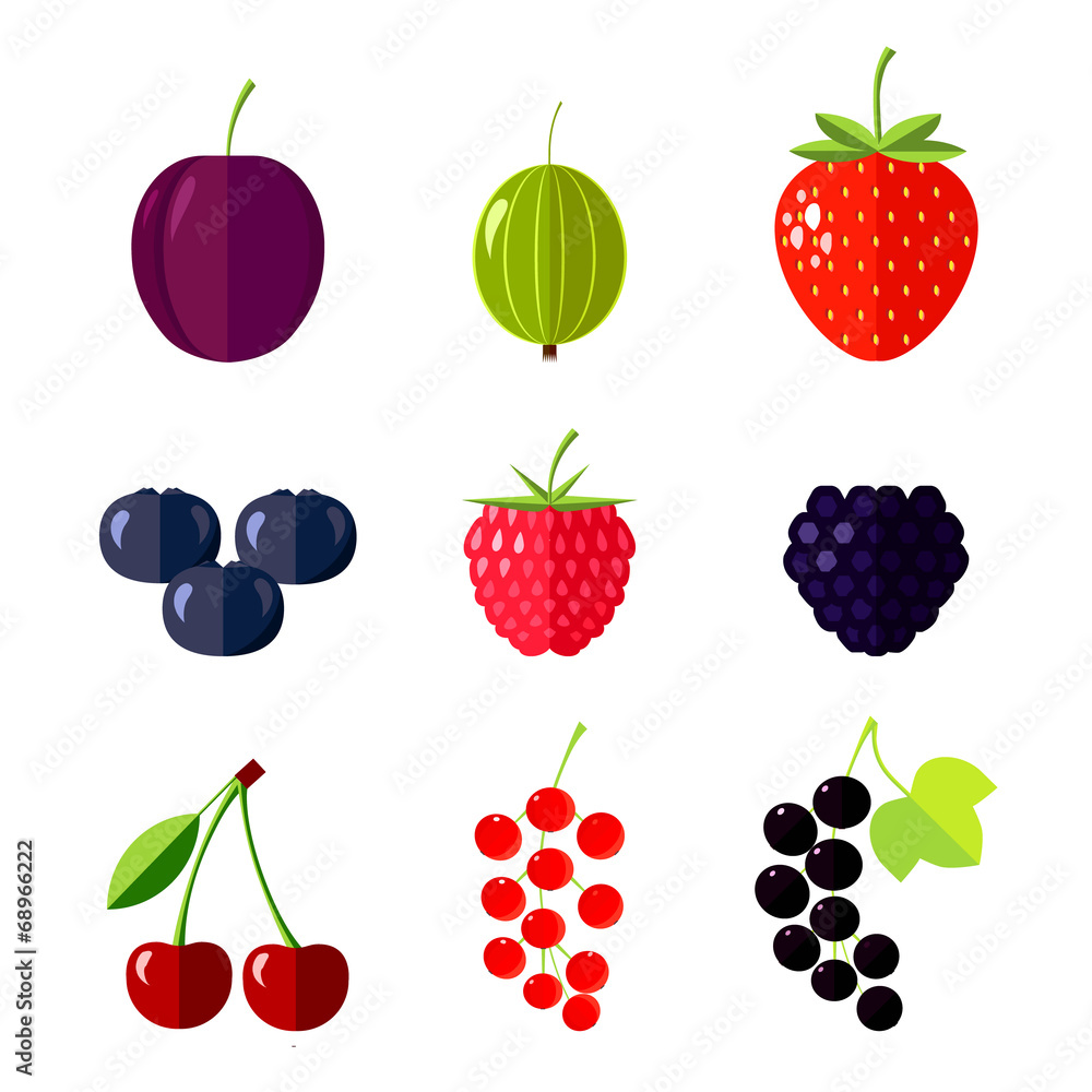 Berries. Flat vector illustration Berries. Flat vector illustration