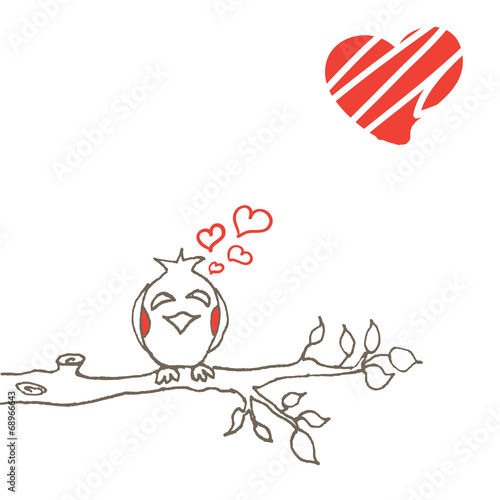 love bird on branch