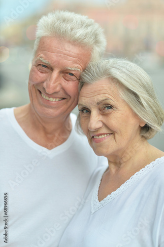 Elderly couple outdoor