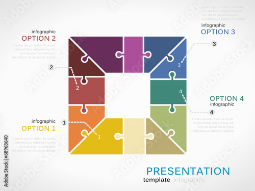 Infographic square presentation