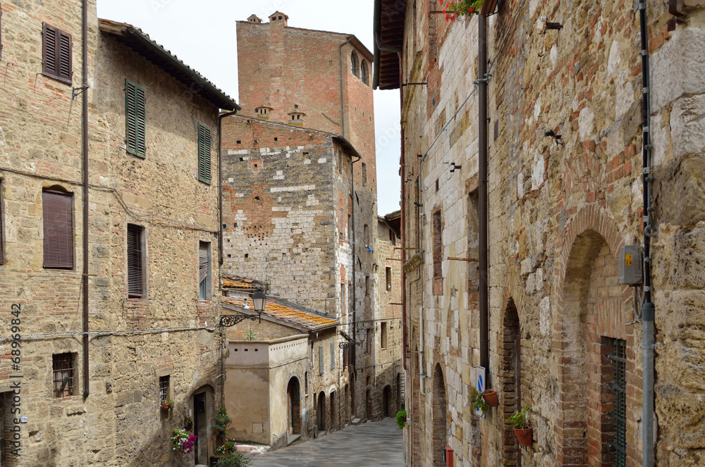 Gasse in Colle, Italien