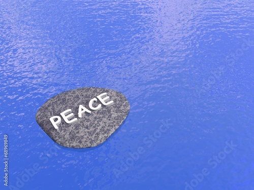 Peace stone - 3D render
