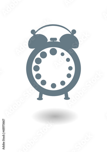 Vector icon of an old alarm clock without arrows