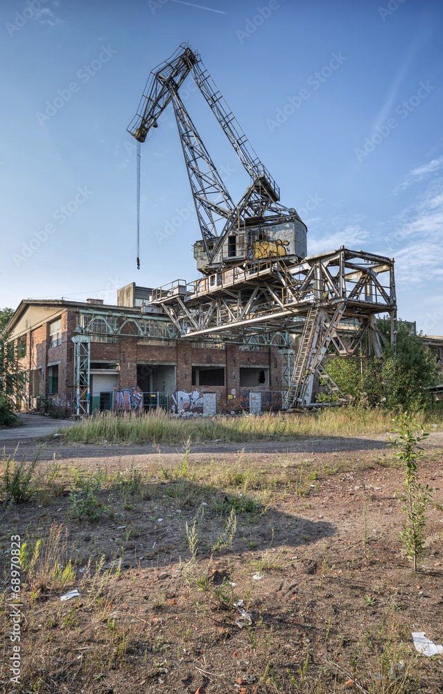 Fototapeta premium The historic shipyard crane