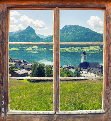 Fototapeta Widok z okna Sankt Wolfgang