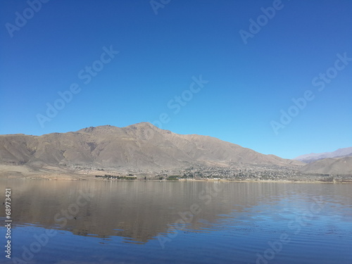 Mountains and lake