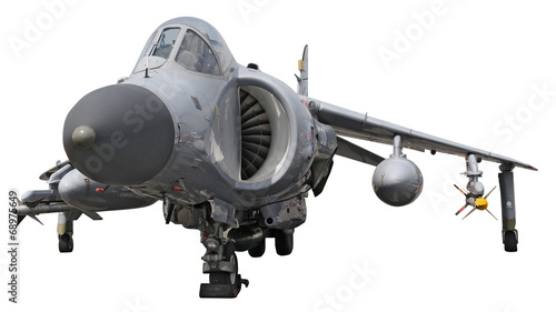 Sea Harrier Jump Jet - isolated on white photo