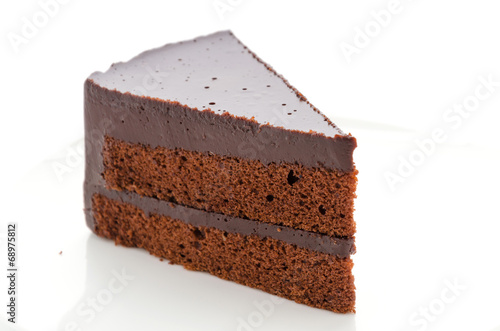 Cake chocolate isolated on white background