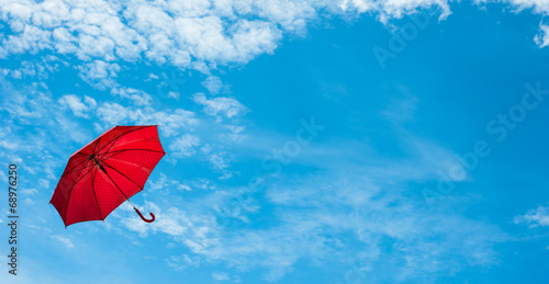 Red Umbrella with Blue Sky