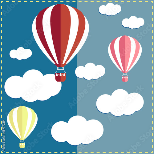 hot air balloon in the sky