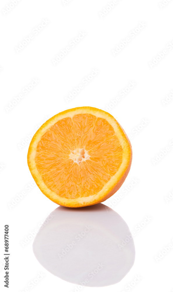 Fototapeta premium Orange fruits over white background
