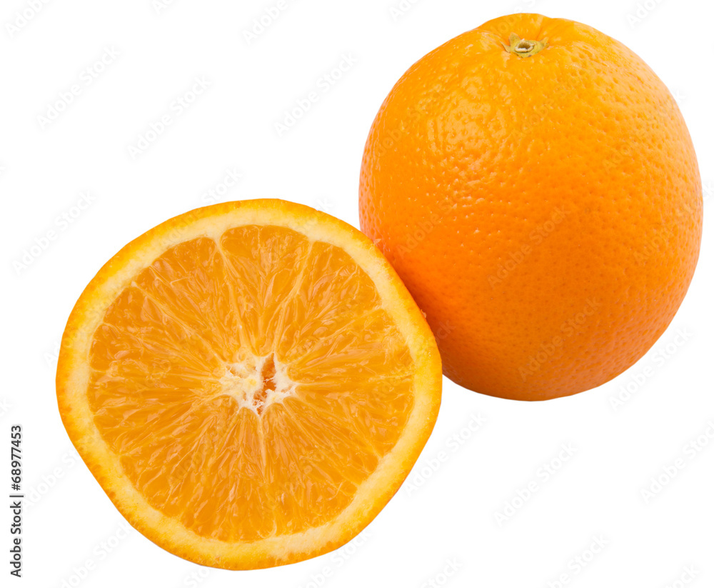 Orange fruits over white background Orange fruits over white background