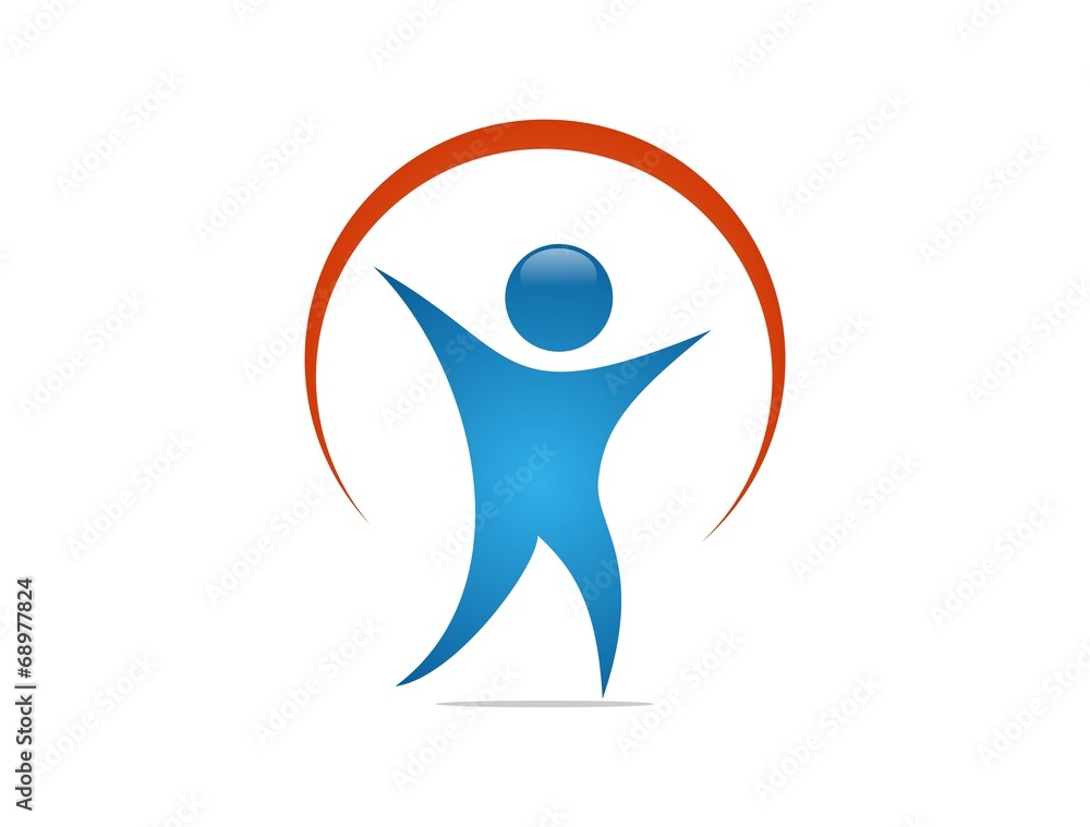 man with curve logo man with curve logo