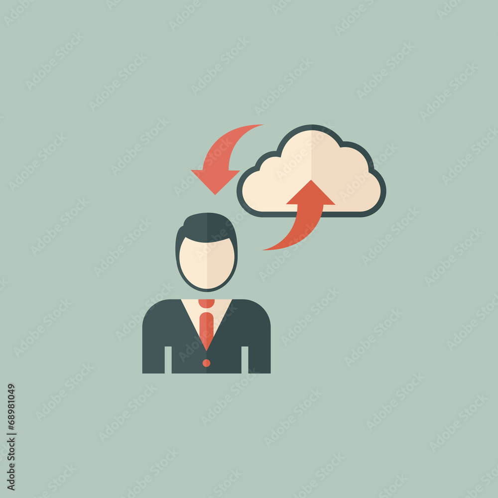 Cloud Computing Flat Icon Cloud Computing Flat Icon