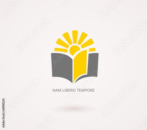 Education Concepts. Yellow and Gray Knowledge Icon