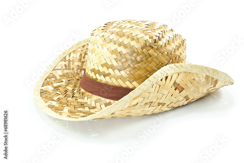  hat made of plant on white background