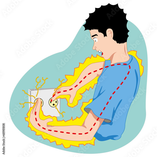 Person being electrocuted