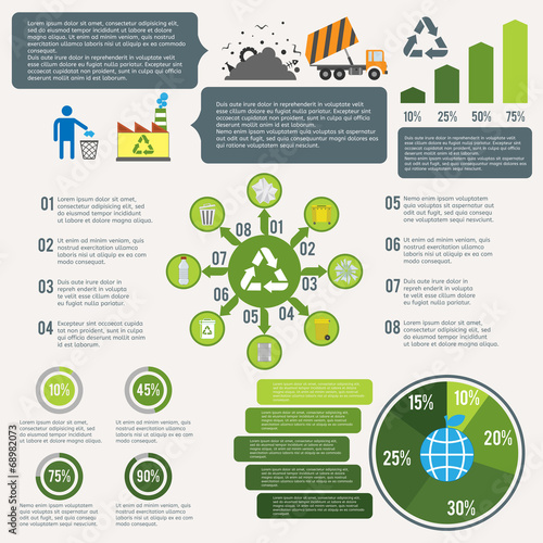 Garbage recycling infographic