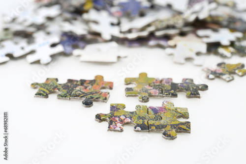 Puzzle pieces background