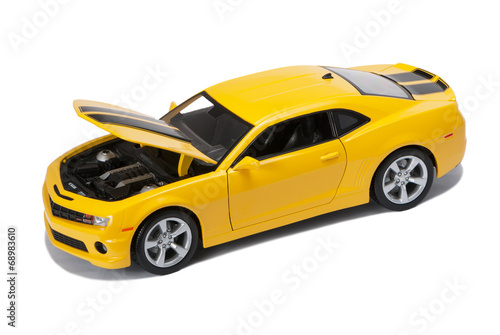 New yellow model sport car