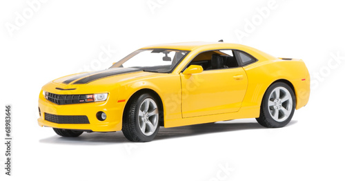 New yellow model sport car