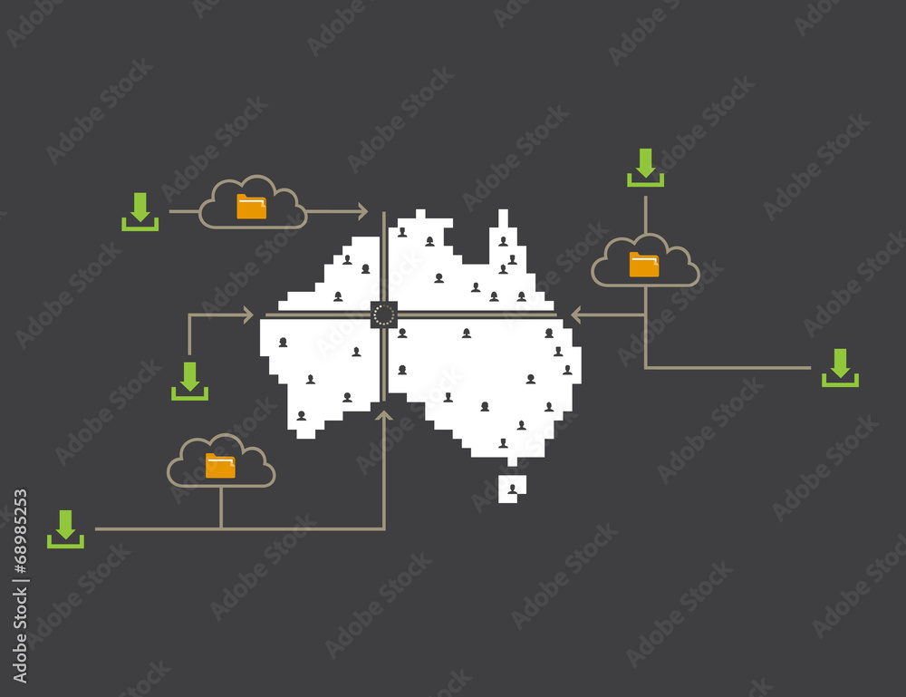 Fototapeta premium Internet Australia