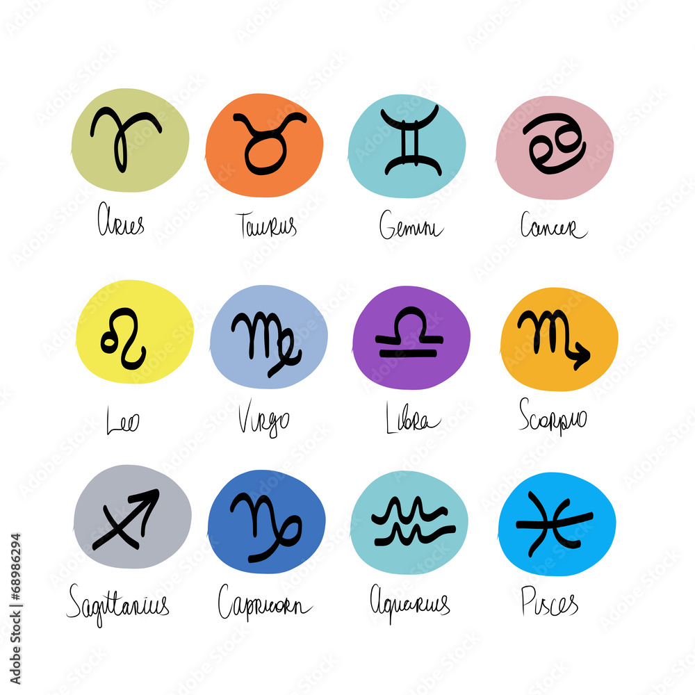 Zodiac signs collection for your design Zodiac signs collection for your design