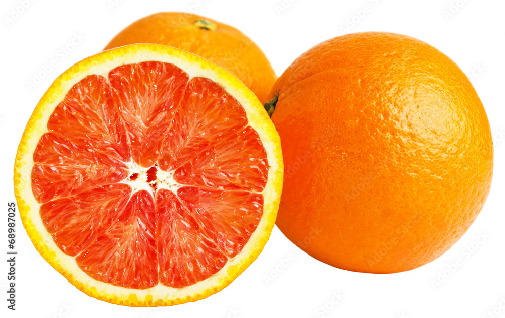 Sicilian oranges isolated on white Sicilian oranges isolated on white