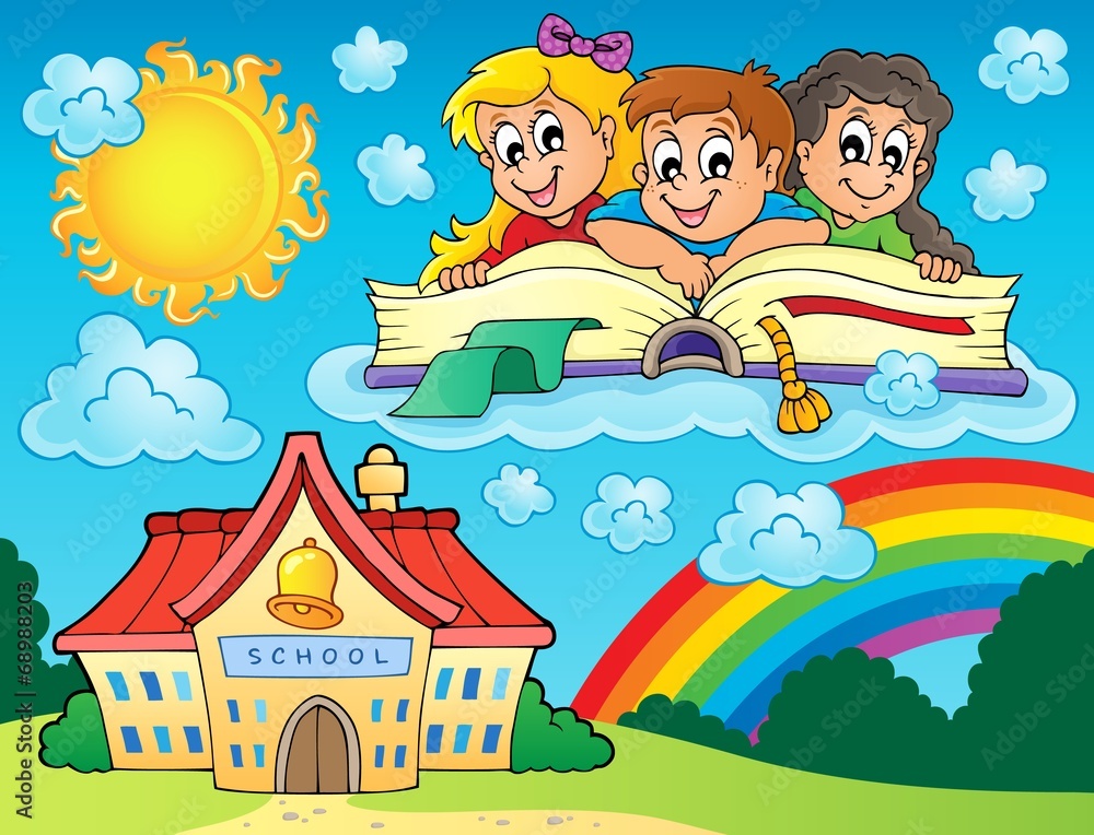 Obraz premium School kids theme image 8
