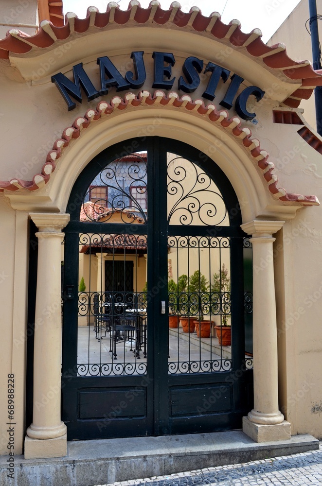 Eingang zum Gartencafe Majestic in Porto Eingang zum Gartencafe Majestic in Porto