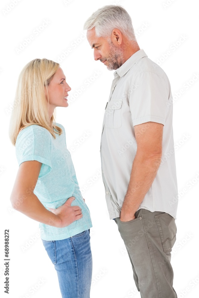 Unhappy couple having an argument Unhappy couple having an argument