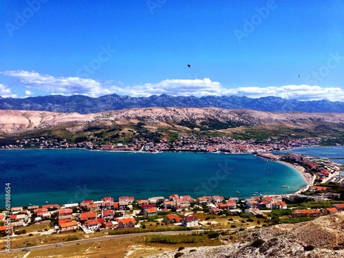 Stunning Croatian island panorama view photo