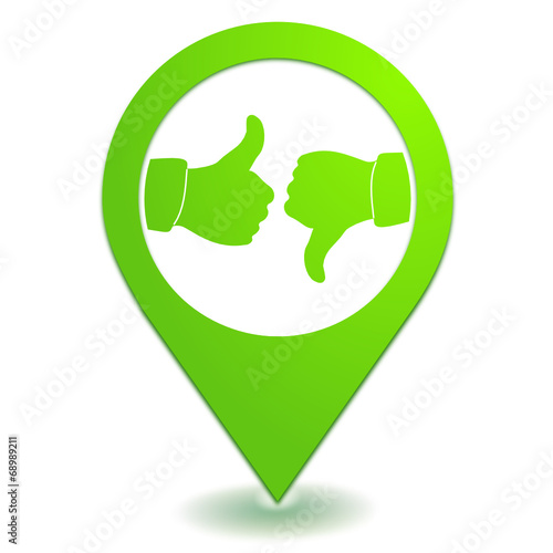 avis sur symbole localisation vert