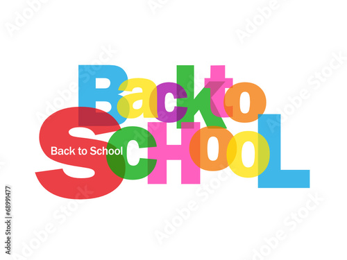 "BACK TO SCHOOL"  Letter Collage (holidays class vacation)