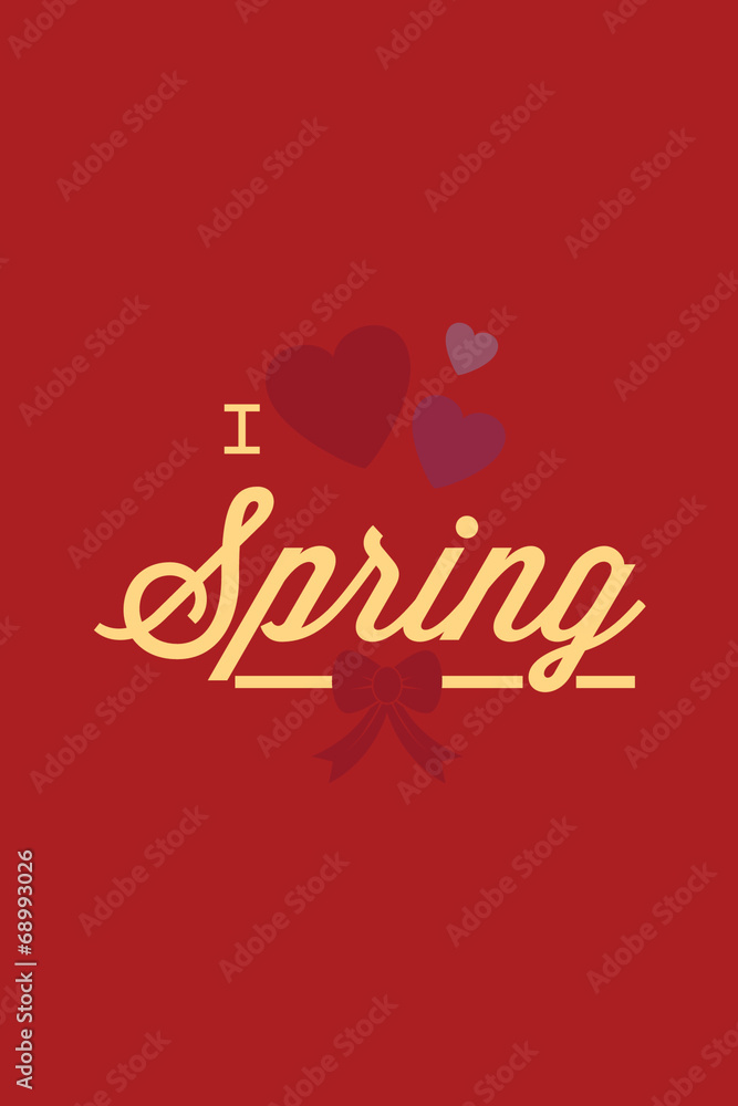 Vector illustration with love spring and Vector illustration with love spring and