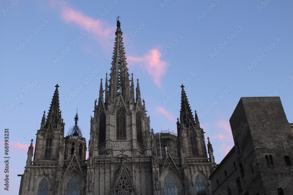Fototapeta premium Kathedrale La Seu in der Barceloner Altstadt